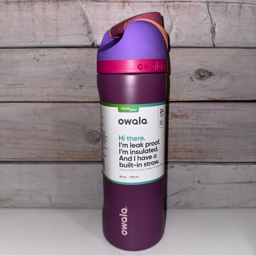 Owala 24 oz Color Drop FreeSip Tumbler - Lilac Dream (Mauve / Purple) NWT